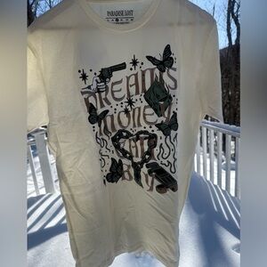 Paradise Lost Dreams Money Graphic Tee Large Cream Streetwear BNWOT